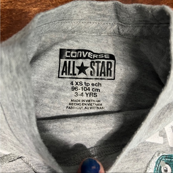 CONVERSE Kids XS 4/5 tshirt; Boy’s Converse tshirt Girl’s Converse tshirt - Picture 3 of 4